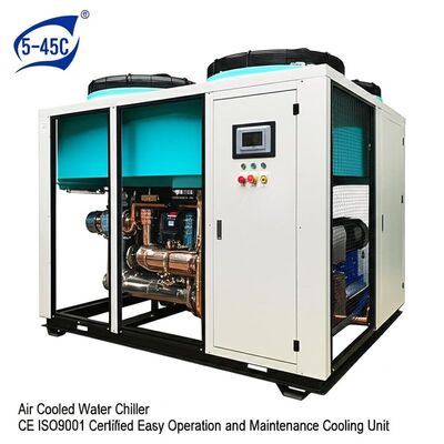 환경 온도 범위 5-45C 공기 냉각 물 냉각기 CE ISO9001 인증 간편 작동 및 유지 보수 냉각 장치