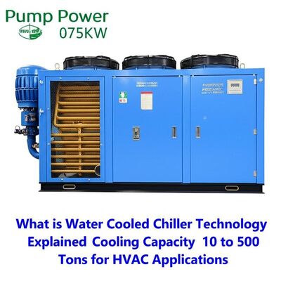 펌프 전력 075KW 물 냉각 냉각기 기술 설명 냉각 용량 HVAC 애플리케이션을 위해 10 ~ 500 톤
